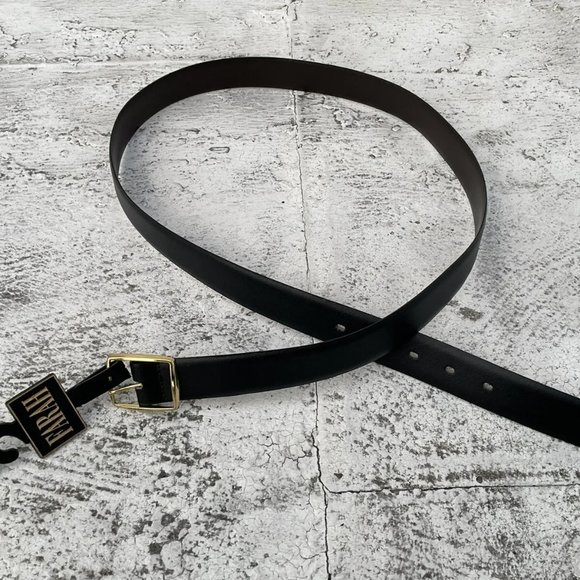 Farah Women Belt Genuine Leather Reversible Waistband Gold Tone Buckle Size 40 - Picture 10 of 12